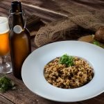 Risotto z suszonymi grzybami shiitake i piwem - przepis The Green Woodpecker Trill